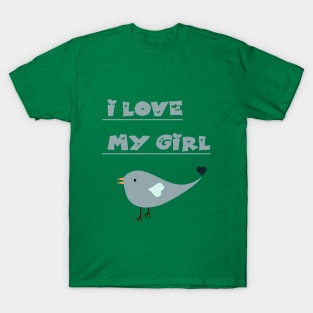 I Love My Girlfriend T-Shirt With Heart T-Shirt , valentine day .. T-Shirt